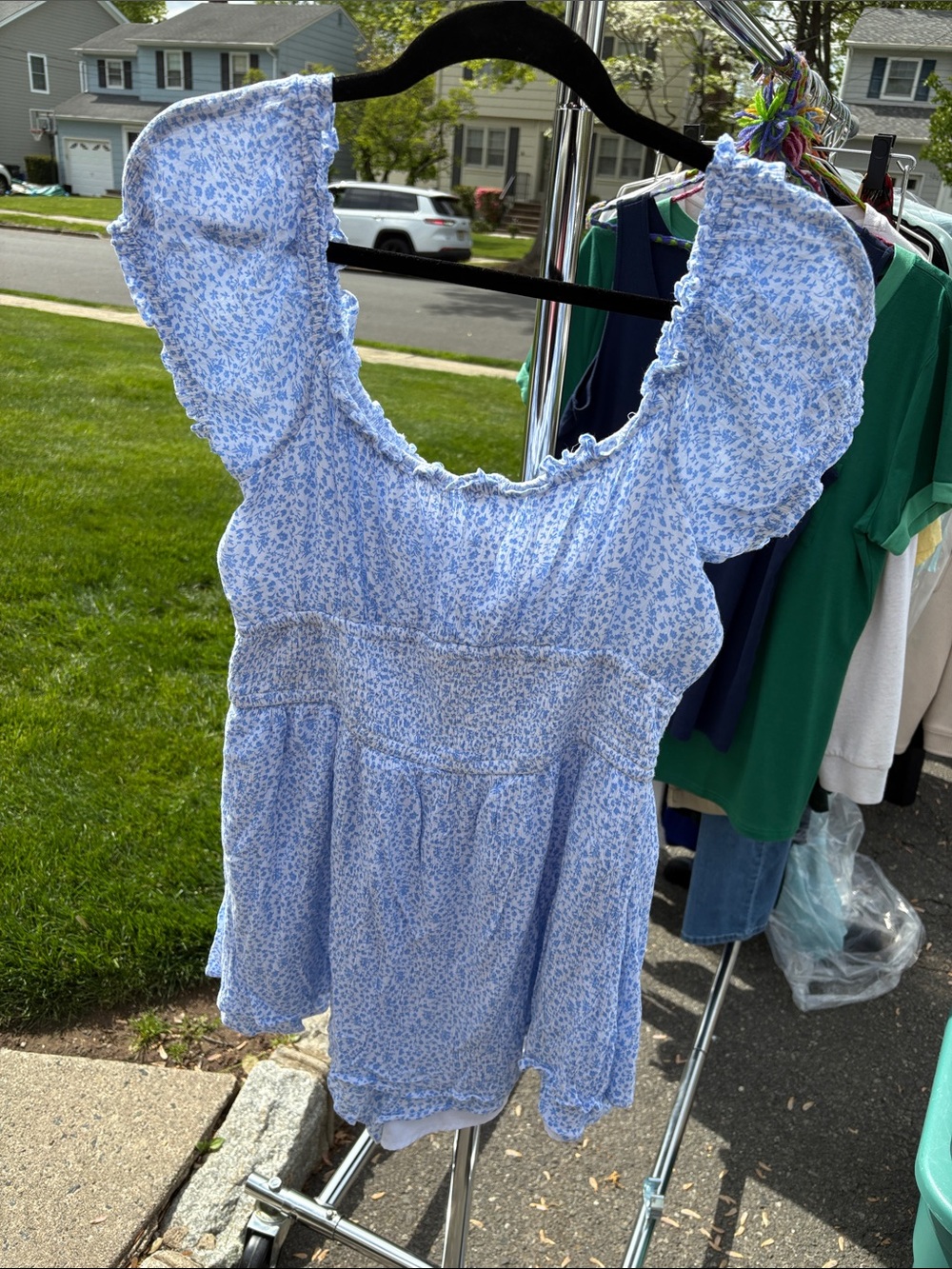 Women’s Blue Floral Romper